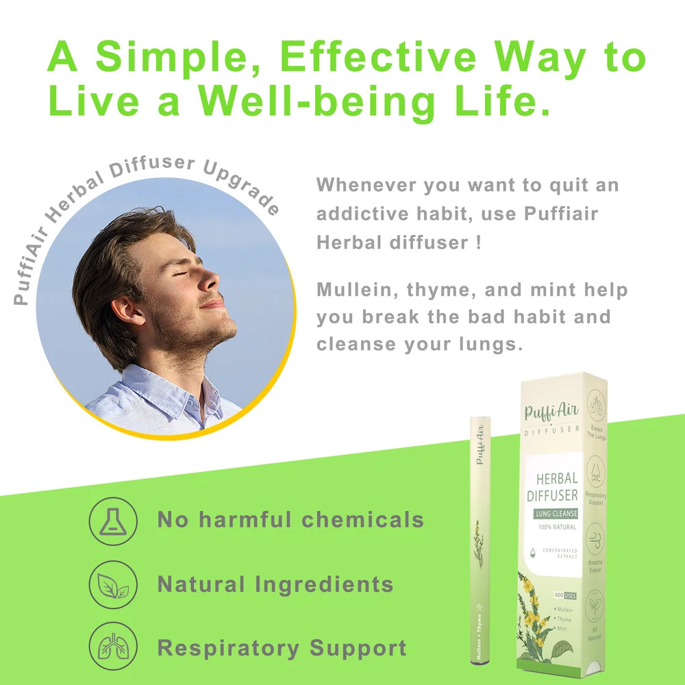 Zero Nicotine Puff Pen – Quit Smoking Naturally (600 Puffs)